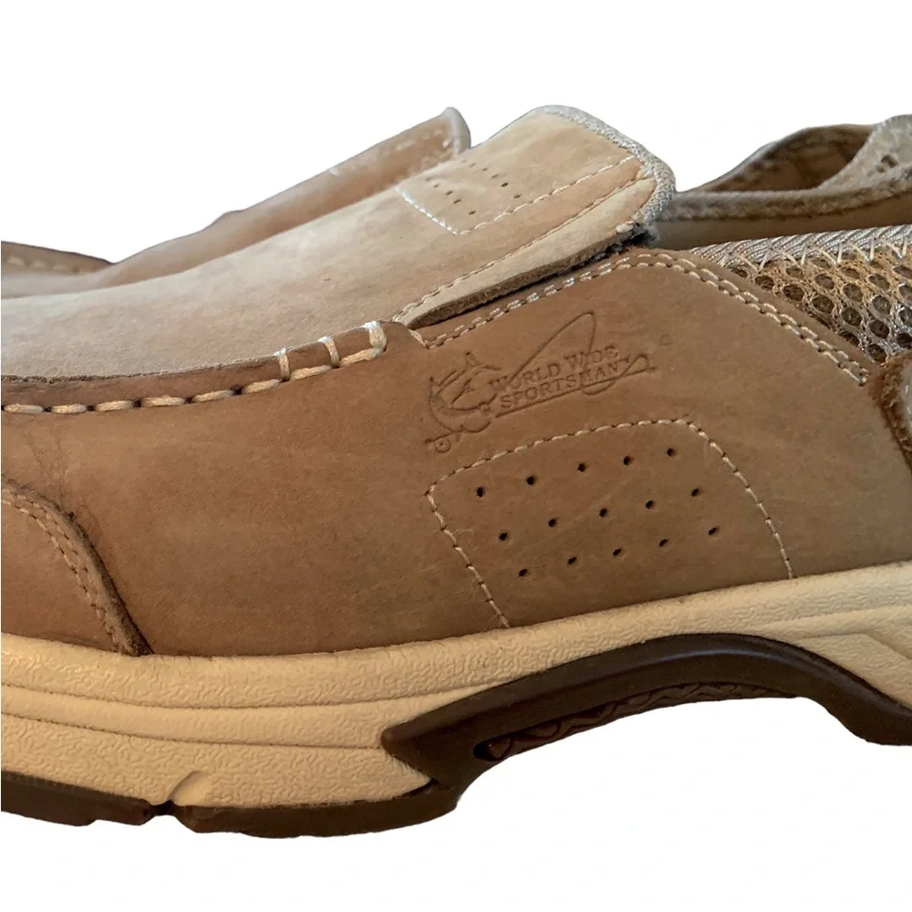 World Wide Sportsman Slip On Boat Deck Shoes Nuback Leather Men’s Size 12